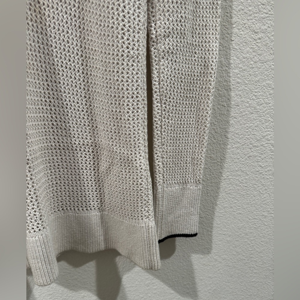 Rag & Bone Elizabeth Open Knit V Neck White Black Contrast Sweater Size Small - Picture 13 of 16